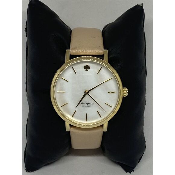 Kate Spade New York Metro 0073 Women Beige Leather Analog Dial Wrist Watch MP627 main image 4